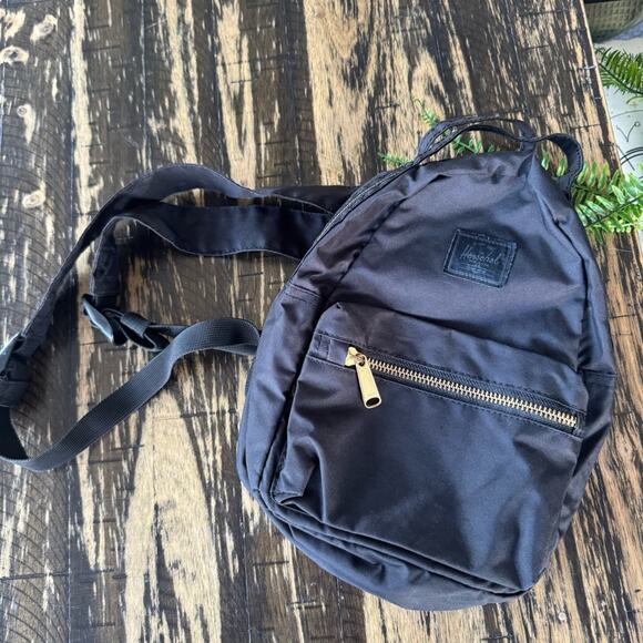 Herschel – Nova Mini-Volume Backpack (Black with Gold Hardware) main image 15